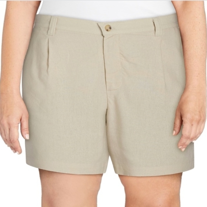 Women's Linen Shorts In Beige
